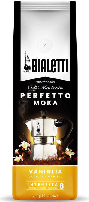 Bialetti - Perfetto Moka Vanille Aromatisiert, Gemahlener Kaffee 250 G - MaxiCoffee
