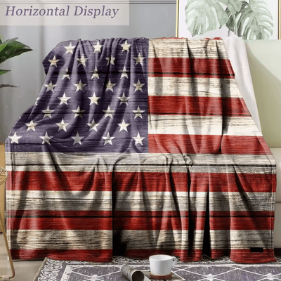 Inspire Curations USA Flag Flannel Throw Blanket 50 X 60 Inch 70x100cm
