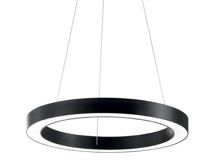 Ideal Lux LED Pendelleuchte Oracle Ø 50cm Schwarz 222097 Rund