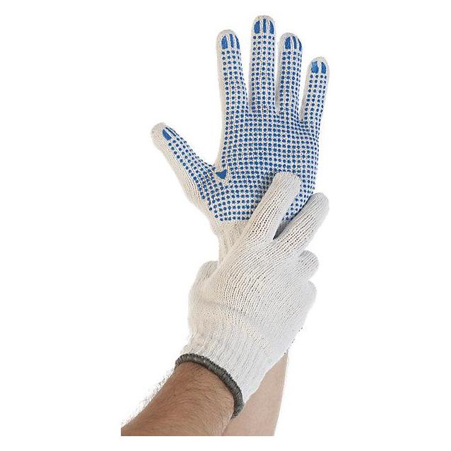 kaiserkraft Baumwoll-Polyester-Strickhandschuhe STRUCTA I (7, S) (33846)