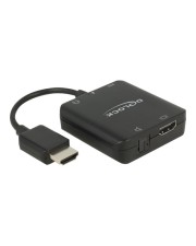 Delock HDMI Audio Extractor 4K 60 Hz kompakt HDMI-A Videokabel-Adapter- zur Auskoppelung des Audiosignal (63276)