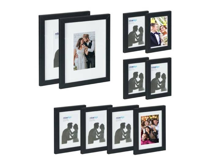 Relaxdays Bilderrahmen 10er Set
