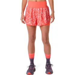 Asics Damenlaufhose Road All Over Print 2-N-1 3.5IN Short - koralle / 34