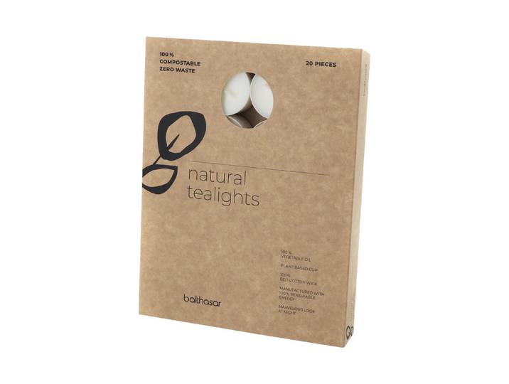 Teelicht Natural aus Rapsöl weiss