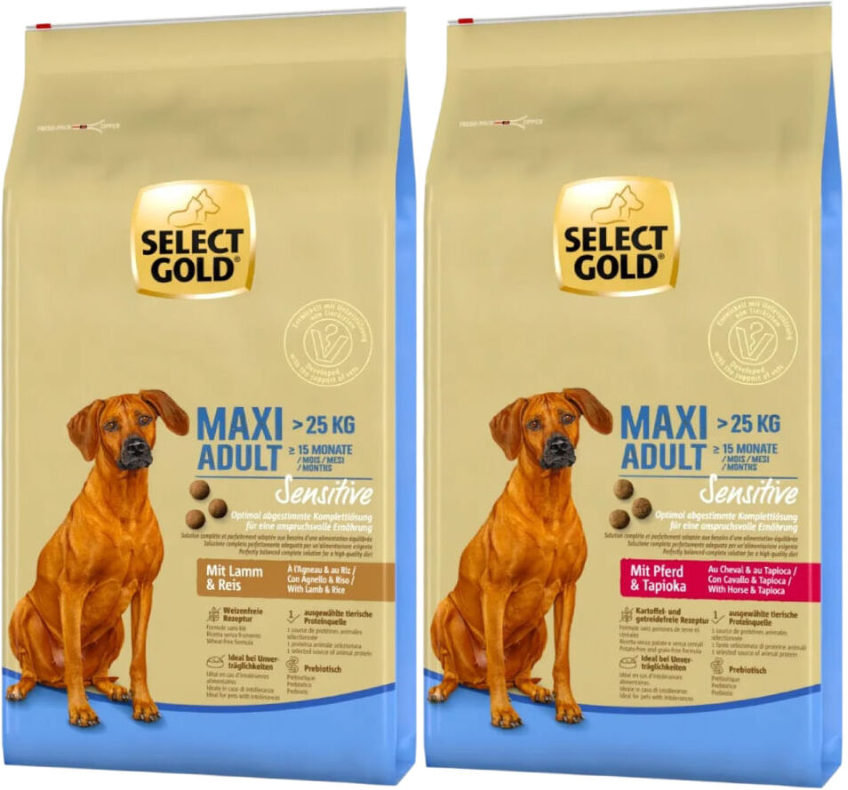Kit Multigusto 2x12KG Select Gold Sensitive Maxi Dog MIX MULTIGUSTO