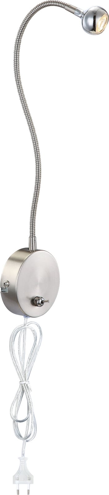 Globo Lighting Wandlamp, Metaal, Zilver, LED, Verstelbaar