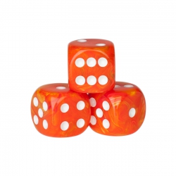 Halmakegel.com Würfel - Rio - orange - Kunststoff - 16 mm 251990