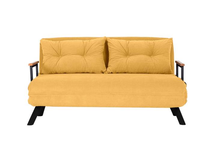 Bettsofa Foldbar gelb Polyester B 133 T 50 cm