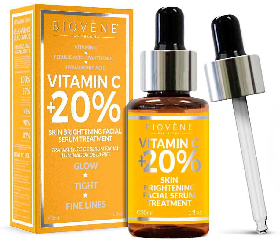 Biovene Vitamin C +20% skin brightening facial serum treatment 30 ml