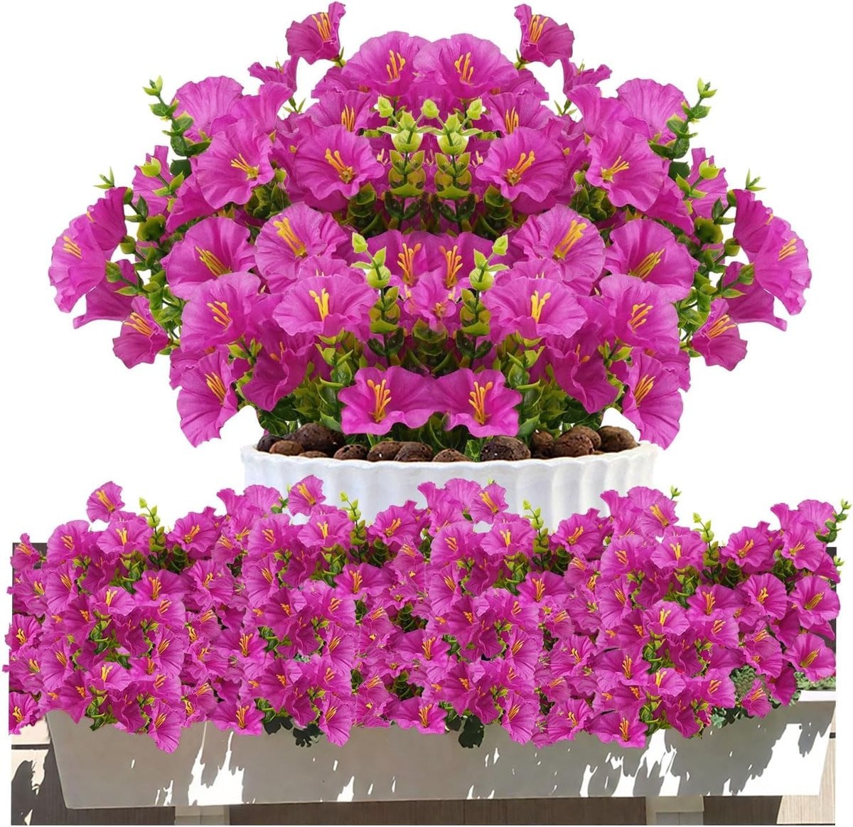 Set van 8 kunstbloemen voor volwassenen
