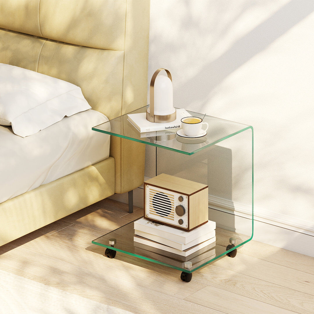 Borough Wharf End Table Clear 48cm H X 45cm W X 40cm D