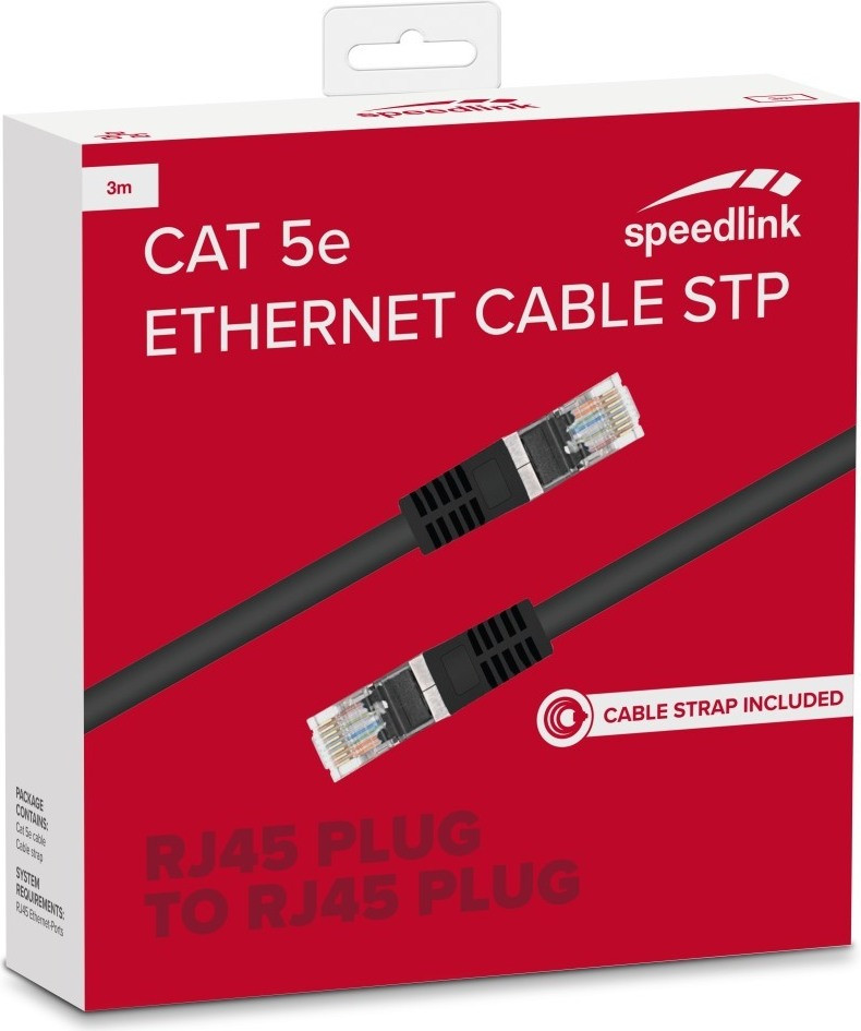 Speedlink HQ CAT 5e netwerkkabel, afgeschermd (STP), 3 meter