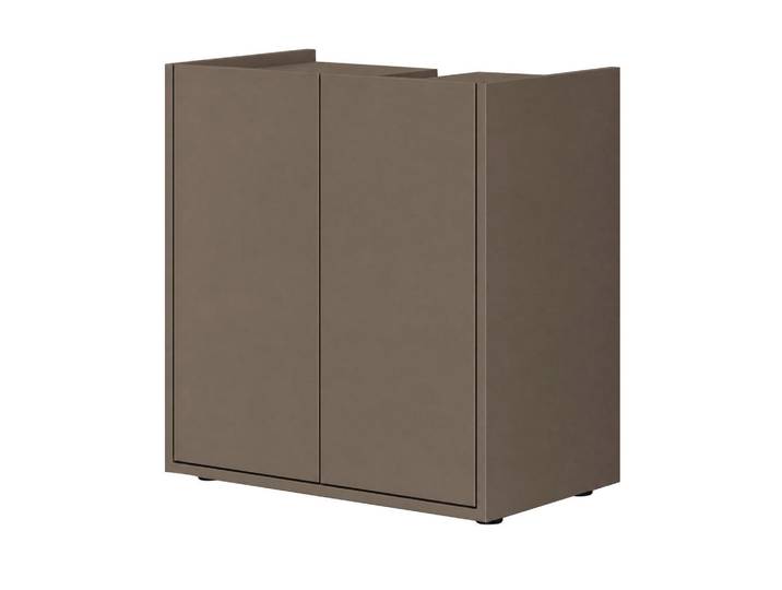 Mid.you Waschbeckenunterschrank Tito, Cappuccino, Kunststoff, 1 Fächer, 60x62x35 cm, stehend, Badezimmer, Badmöbel, Waschbeckenunterschränke