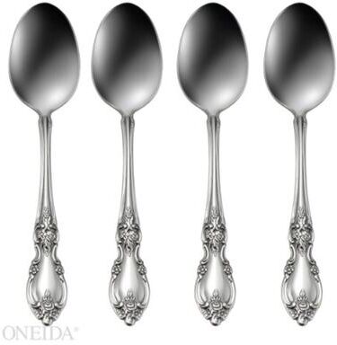 Oneida Louisiana Fine Flatware Dinner Spoons, Set Of 4