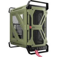 WARTHOG Airflow , Tower-Gehäuse olivgrün, Tempered Glass