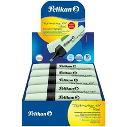 Pelikan, Marker, 817349 Textmarker 490 Pastell, Wiesengrün, 10 Stück in Faltschachtel (10x)