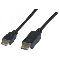 Exertis Connect Mini DisplayPort 1.2 Adapterkabel auf HDMI (3 m), Videokabel, Schwarz