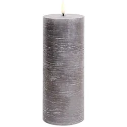 Uyuni LED Stumpenkerze 7,8x20cm Grey