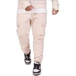 Project X Paris, Herren, Sporthose, cargo-jogginganzug aus fleece, weit geschnitten (XL), Weiss