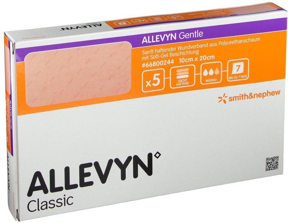 smith&nephew Allevyn Gentle 10x20 cm Schaumverband 5 St Verband