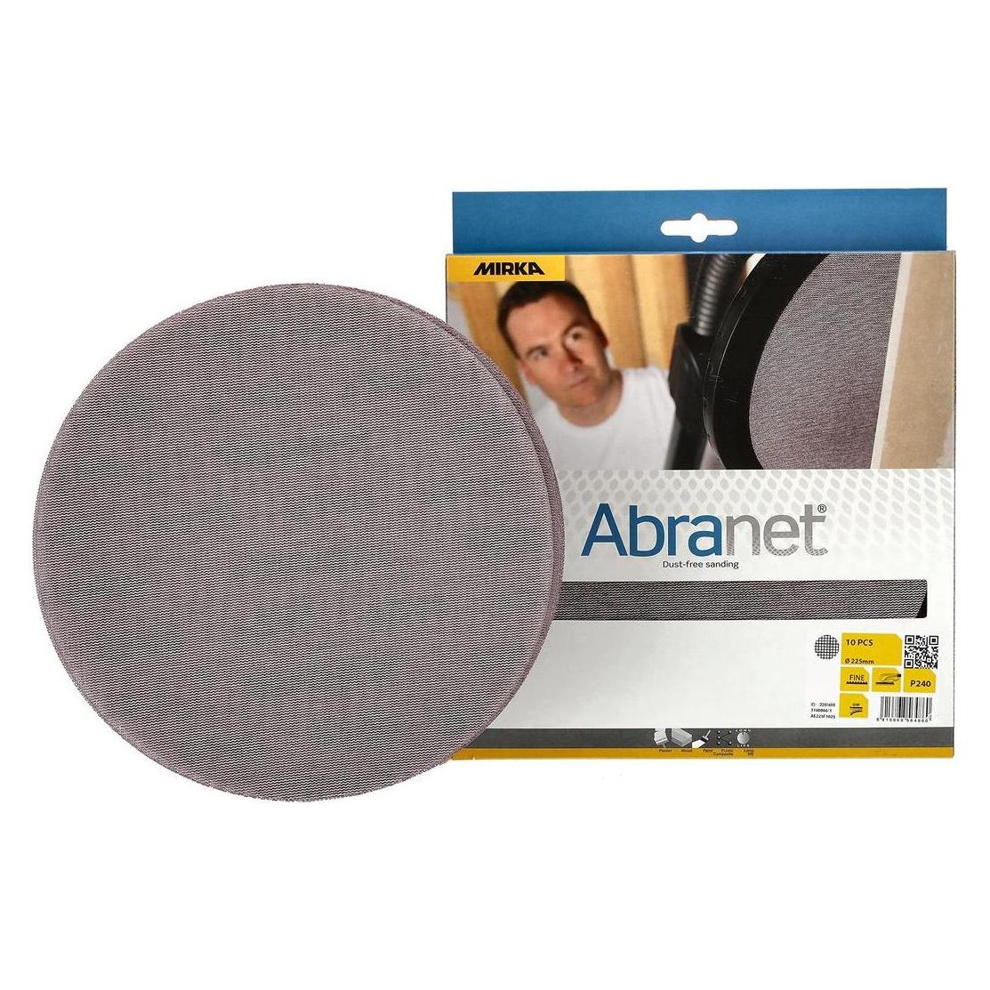 Mirka Zubehör AE223F1025 ABRANET Schleifgitter 225 mm Grip Körnung P240 10St. (P240) (39597623)