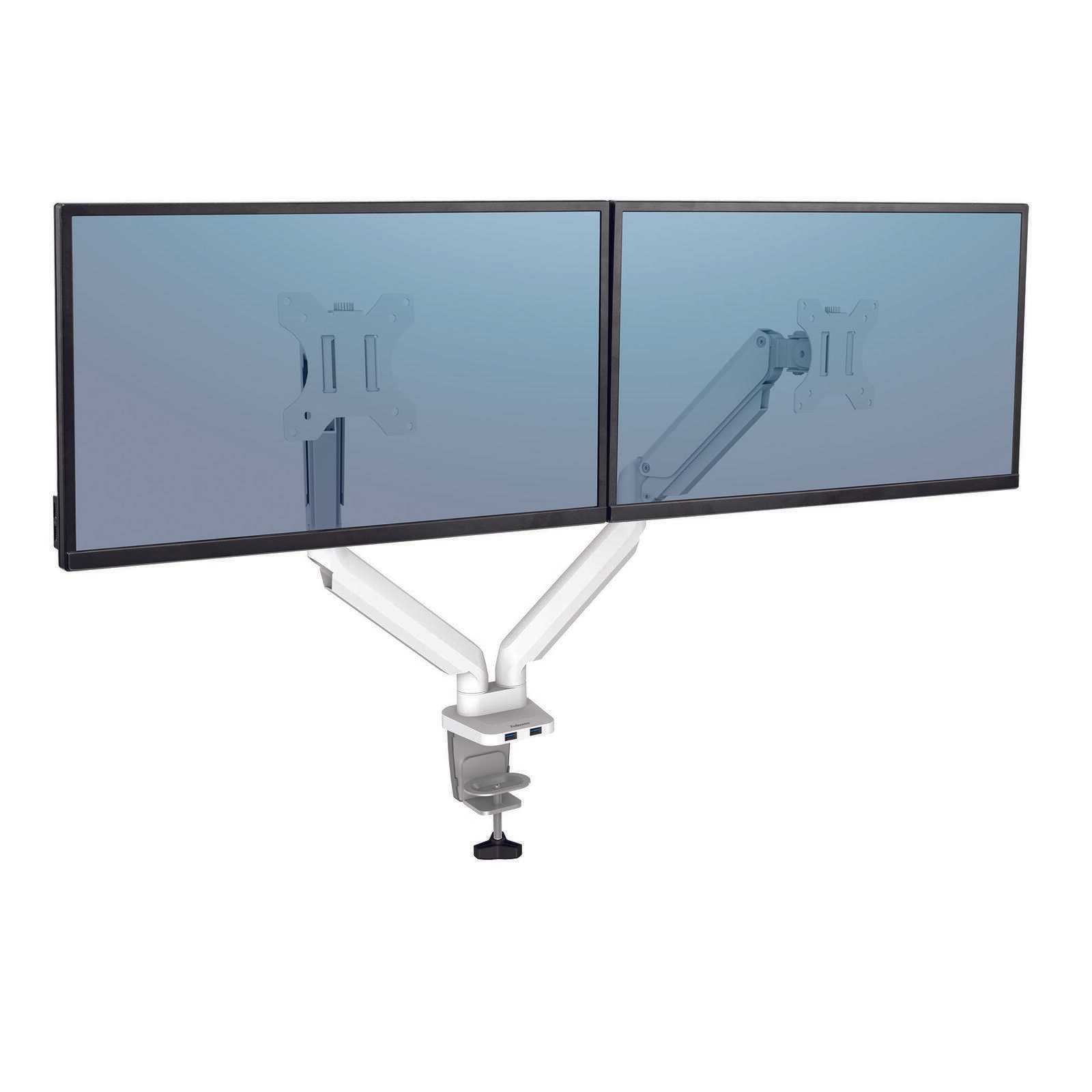 Fellowes Monitor-Halterung Platinum Dual weiß 8056301