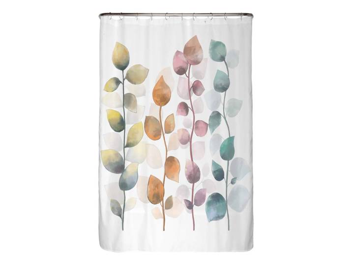 Anti-Schimmel Duschvorhang Bunte Blätter Microfaser Multicolor 120 x 180cm