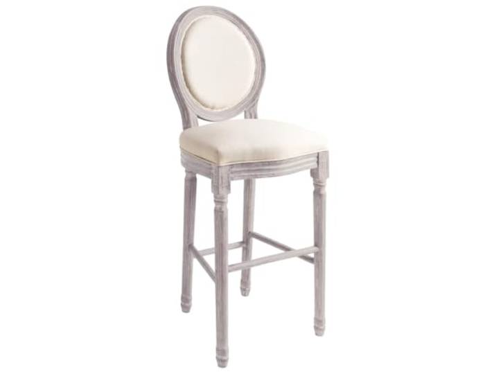 HBBMGYD Barhocker, Weiß, Leinen, Massivholz, 2 Stück Gepolsterte Sitzfläche aus Leinen, Massivholzrahmen, max. Belastung 110 kg pro Sitz, klassischer Barockstil