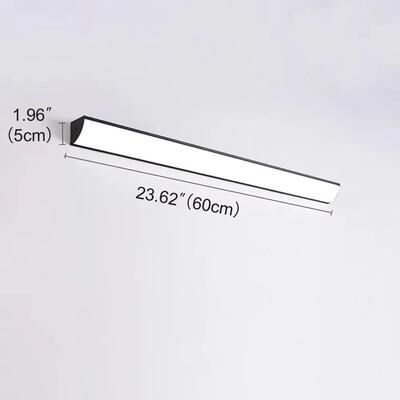 Uplifted Goods Long Strip Minimalist Outdoor LED Wall Light For Stylish Home Lighting black 60cm cold Light