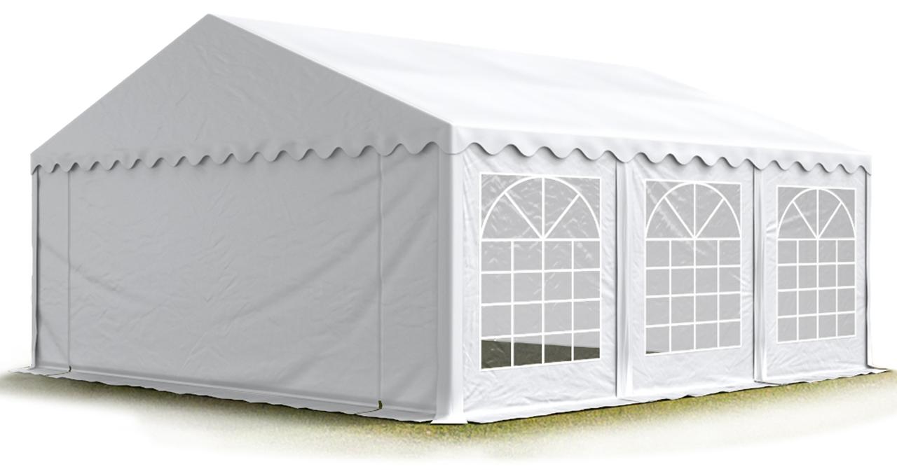 TOOLPORT Partyzelt Festzelt 5x6 m Garten-Pavillon PVC Plane 700 N in weiß Wasserdicht