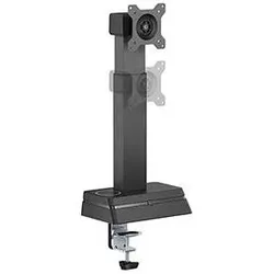 Powerton ERGO LEVION Monitor Ständer mit aut.einstell. Höhe, schwarz, 10KG, Klemme, 17"-32", kabel (Tisch, 32", 10 kg), Monitor Halterung, Schwarz