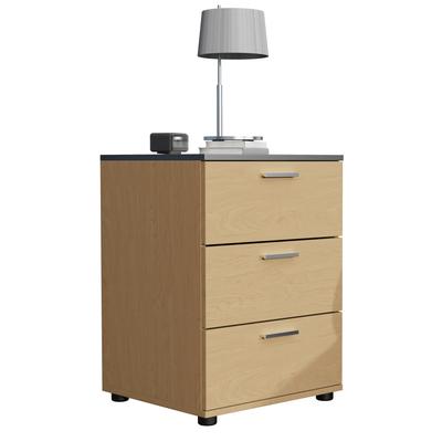 Nachttisch VCM "Holz Nachtschrank Nachttisch Schublade Testalo", schwarz (honig, eiche, anthrazit), B:46cm T:42cm, Tische, Nachttisch