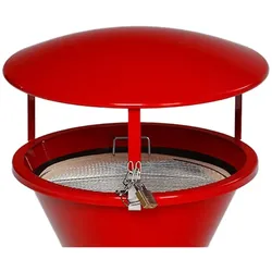 PROREGAL Dach für klassischen Standascher | HxBxT 23x44x44cm | Stahlblech | Rot