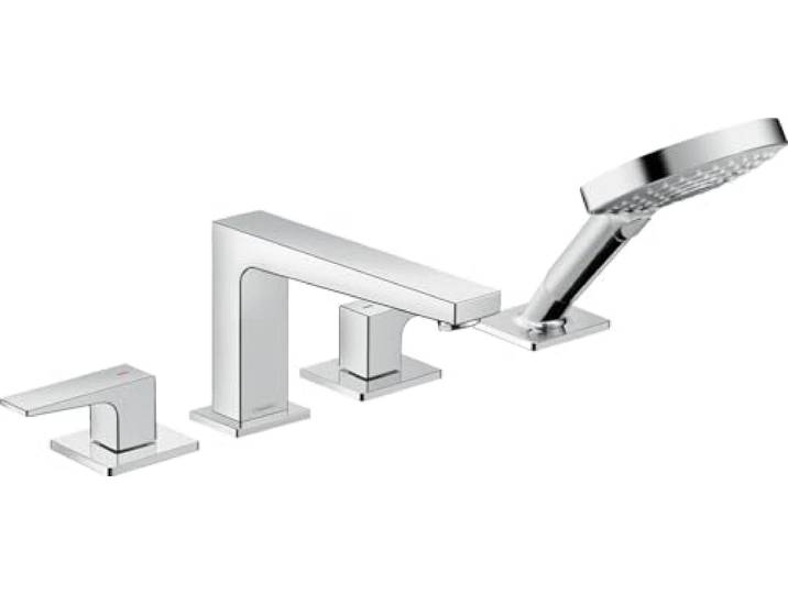 hansgrohe Badkraan Metropol, mengkraan met antikalkfunctie, voor 2 functies, chroom