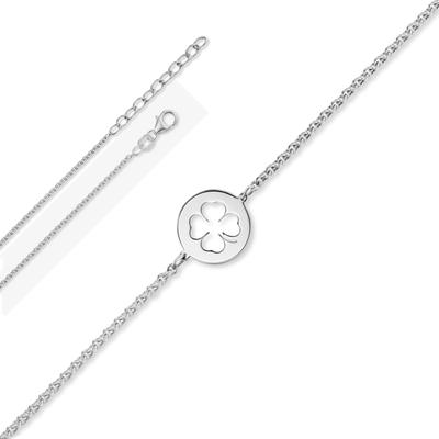 Silberarmband ONE ELEMENT "Kleeblatt Armband Rundankerkette", silber, Armbänder, Damen, Silber 925 (Sterlingsilber), Silberarmband, Fein gefertigt – ein Zeichen mit besonderer Bedeutung