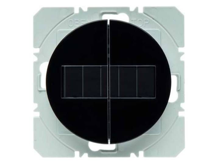 Pulsador superficie KNX radio quicklink solar doble, berker.Net Emisores KNX radio de hager, para series berker R.x de hager, negro