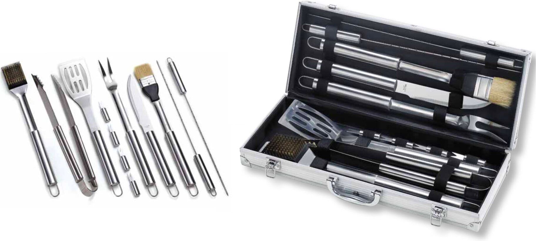 Set attrezzi barbecue Ompagrill 01245 Cromo