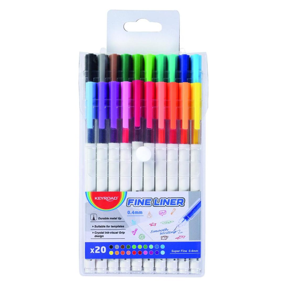 Keyroad Fineliner, 0,4 mm, 20 stk., anhänger (20x) (45650211)