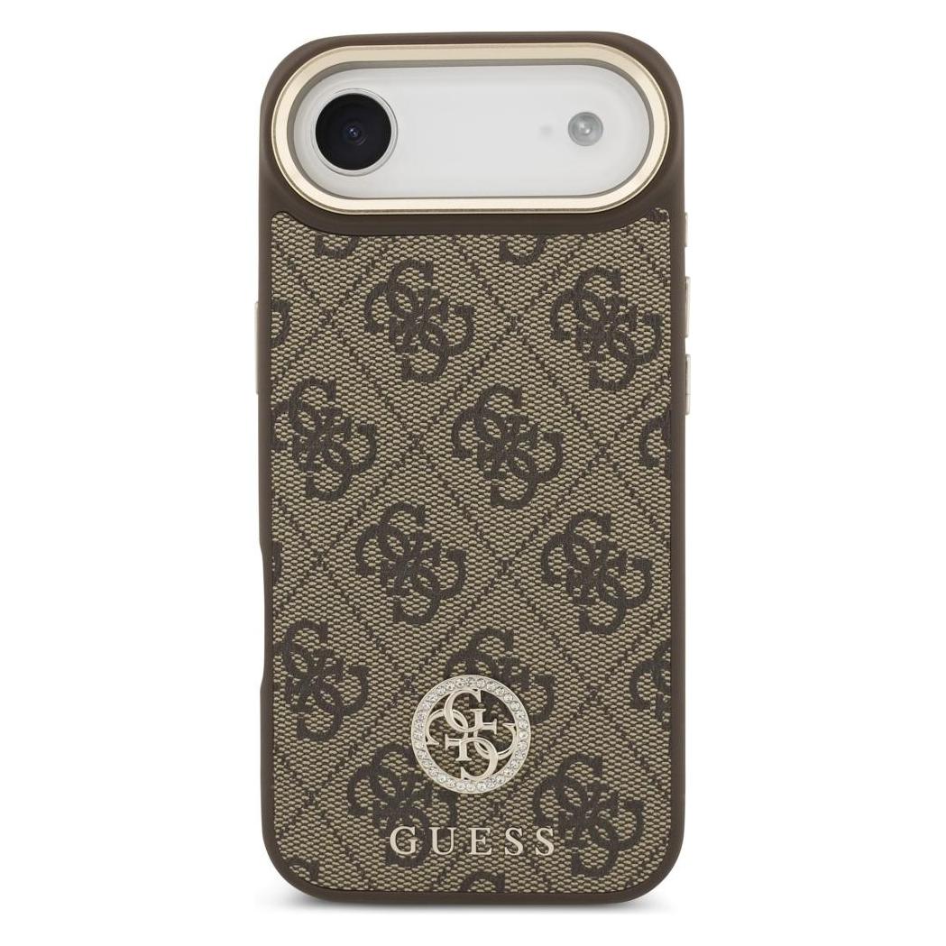 Guess 4G Strass Logo & Big Strap Metal Buttons MagSafe case for iPhone Air brown (Apple iPhone Air) (GUHMP17MP4G4DCSW)