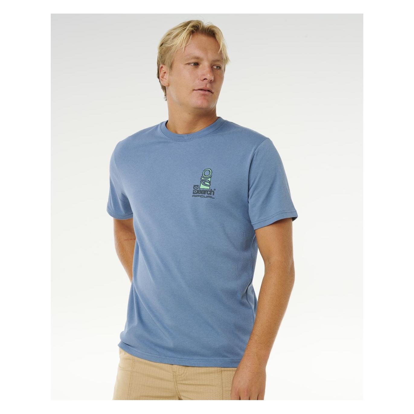 Rip Curl Vaporcool Search Stack T-Shirt Herren Blau (L) (71803672)