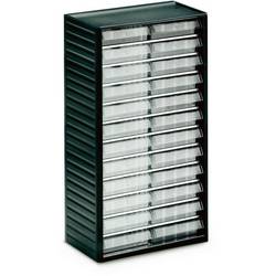 Treston Kleinteilemagazin 552-3, inklusive 24 glasklaren Schubladen L-02, BxTxH 310x180x550 mm
