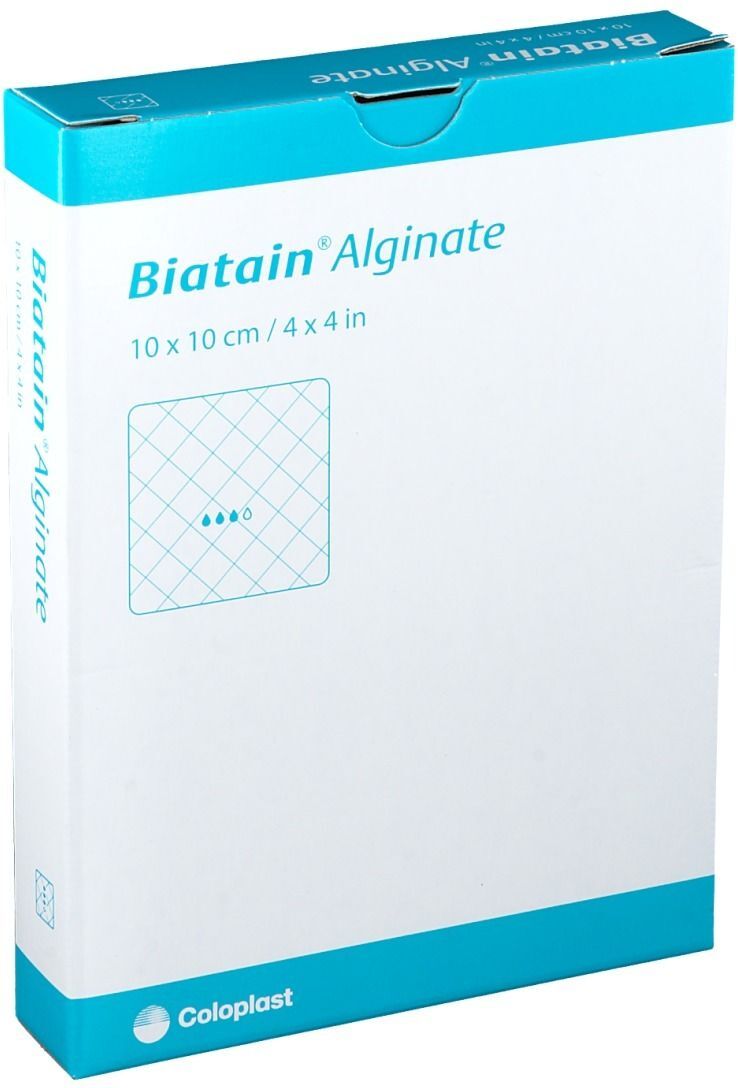 Biatain Alginate Kompressen 10x10 cm 10 St Verband