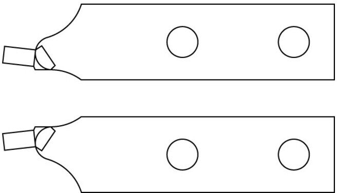 Paire d'embouts de rechange Gedore, droits, d 3,2 mm, rouges (2011670)