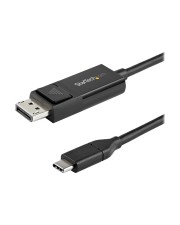 StarTech.com 6.6 ft. 2 m USB-C to DisplayPort 1.2 Cable Bi-Directional USB-/DisplayPort-Kabel M bis W USB 3.1 / Thunderbolt 3 / 2 m 4K Unterstützung aktiv Schwarz (CDP2DP2MBD)