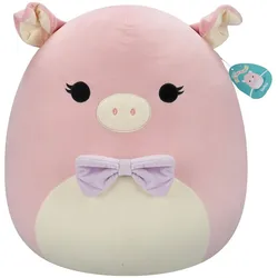 Jazwares SQCR06658 - Squishmallows - Hettie, das Schwein 50 cm – Rosa Plüschfigur & Kissen