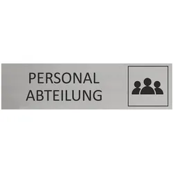 CombiCraft Aluminium Türschild Personalabteilung 165x45mm mit 3M-Tape