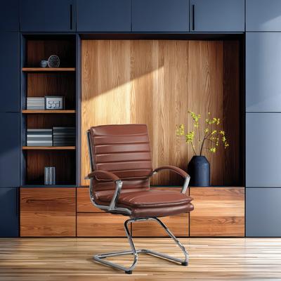 Office Star Products Professional Guest Chair with Sled Base and Removable Sleeves