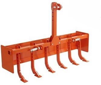 Garvee 55 in Carbon Steel Box Blade Orange Black 3 Point Hitch