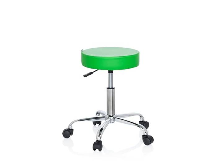 hjh OFFICE 729411 Bürohocker Operator II Kunstleder Grün Hocker höhenverstellbar mit Rollen