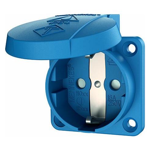 Mennekes MEN 11081 16A2P+E 230V SCHUKO-Anbau-Steckdose blau (11081)